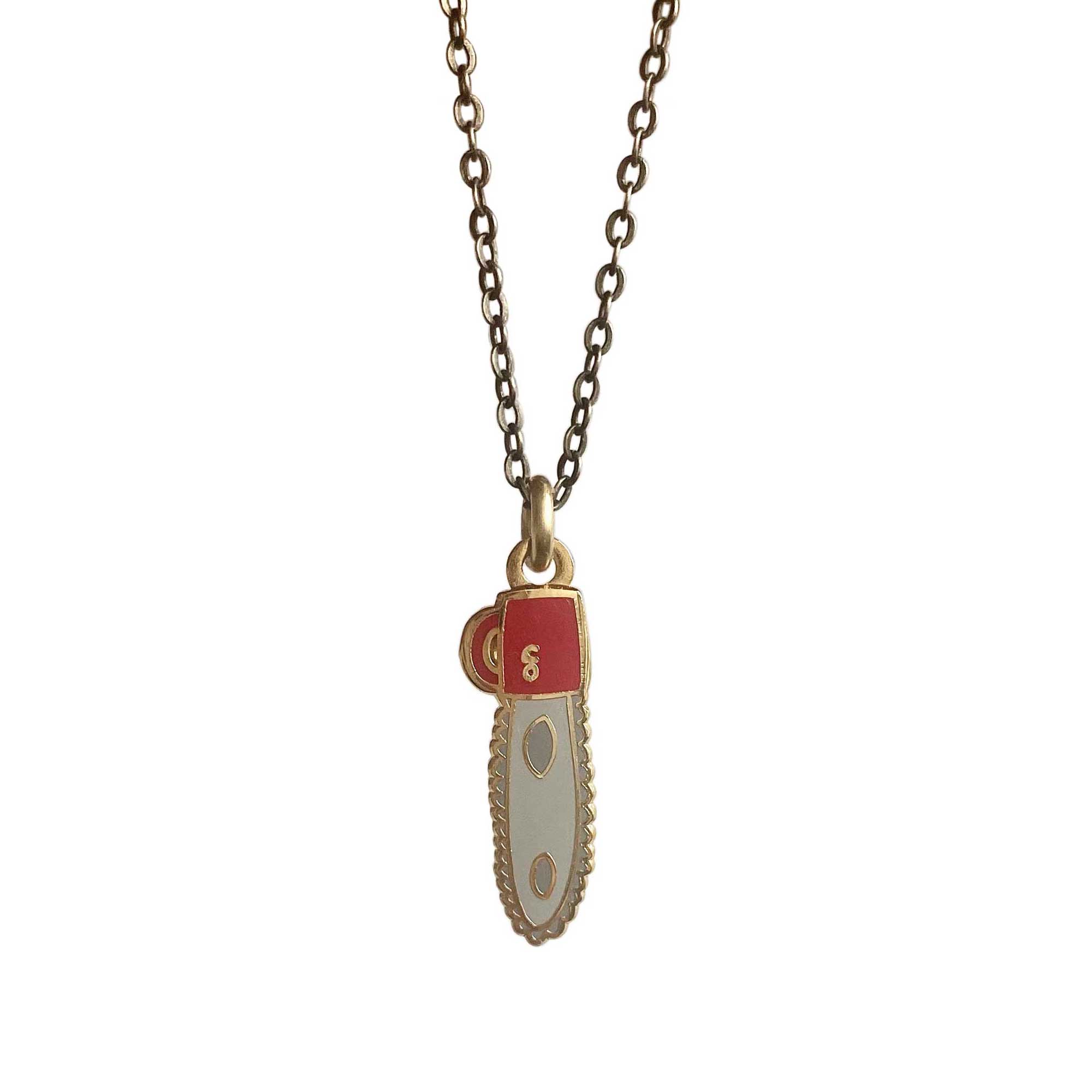 Chainsaw Charm Necklace by Mehoi MEHOI